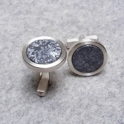 Silber Manschettenknöpfe mit Silicium, 375 Euro